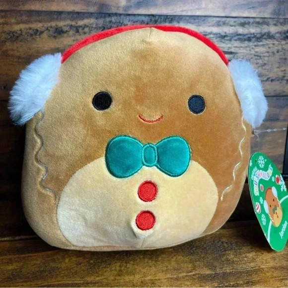 Squishmallows 8" Jordan the Gingerbread Boy with Earmuffs - Picture 8 of 8